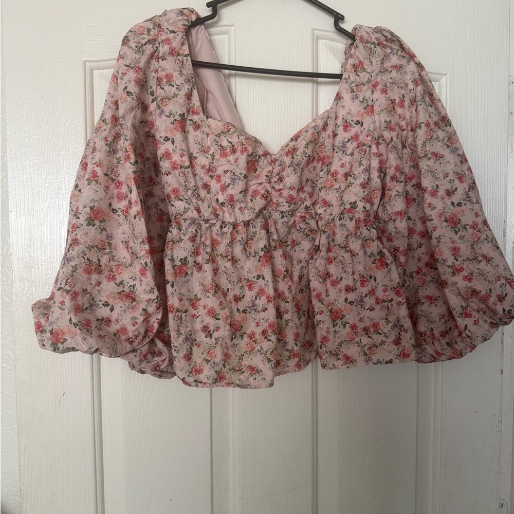 Show Me Your MuMu Floral Blouse in Pink